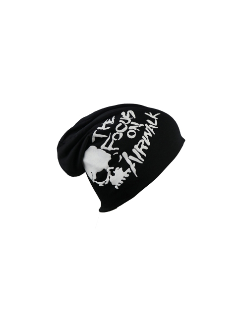 

iSWEVEN Unisex Black & White Printed Beanie
