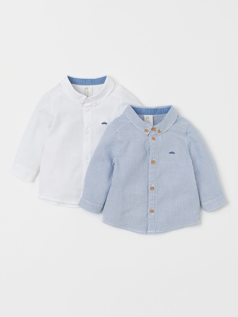 

H&M Boys 2-pack cotton shirts, White