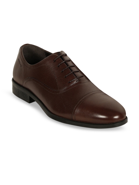 

Red Tape Men Brown Solid Leather Formal Oxfords