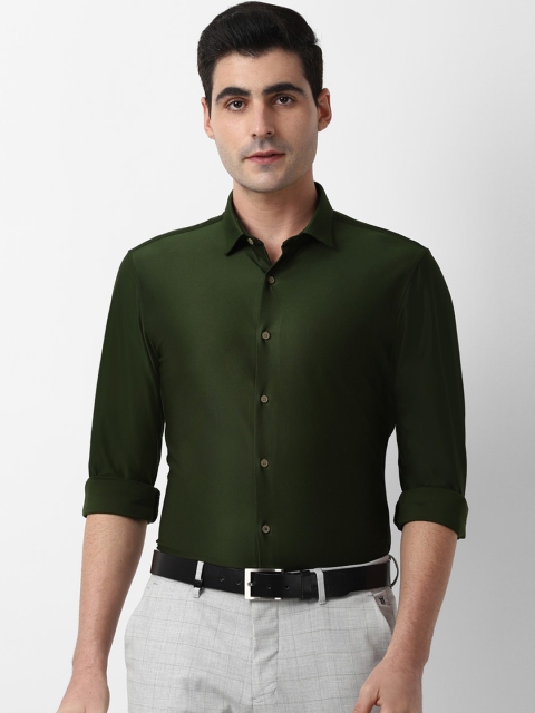 

Louis Philippe Sport Men Olive Green Slim Fit Solid Casual Shirt