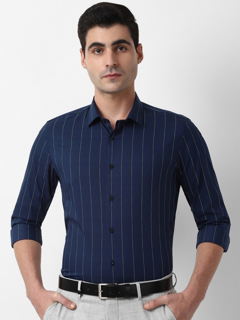 

Louis Philippe Sport Men Navy Blue Slim Fit Striped Casual Shirt