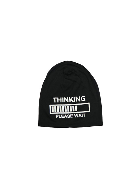 

iSWEVEN Unisex Black & White Printed Beanie