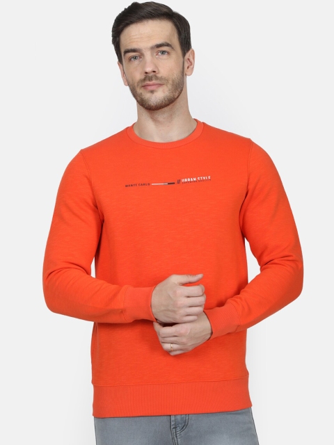 

Monte Carlo Men Orange Solid Sweatshirt