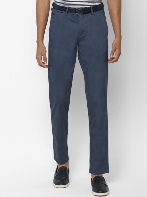 

Allen Solly Men Navy Blue Slim Fit Solid Regular Trousers
