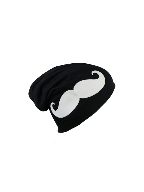 

iSWEVEN Unisex Black & White Printed Beanie