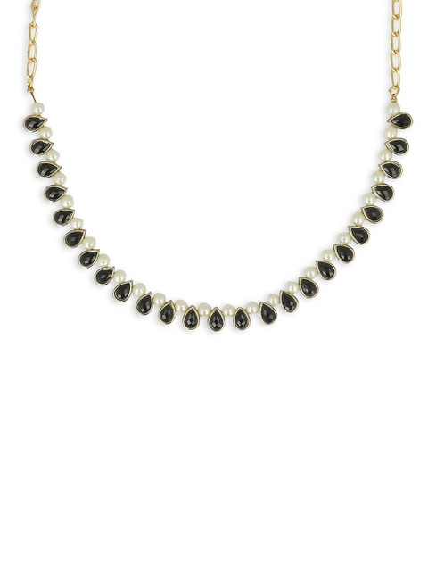 

AKSHARA Girls Black Kundan Beaded Choker Necklace