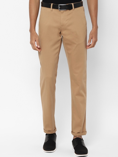 

Allen Solly Men Khaki Slim Fit Solid Regular Trousers
