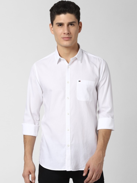 

Peter England Casuals Men White Slim Fit Solid Casual Shirt