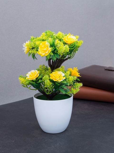 

Golden Peacock Yellow Artificial Plant With Pot