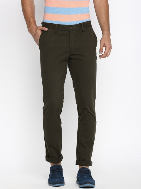 

Basics Men Green Tapered Fit Solid Regular Trousers