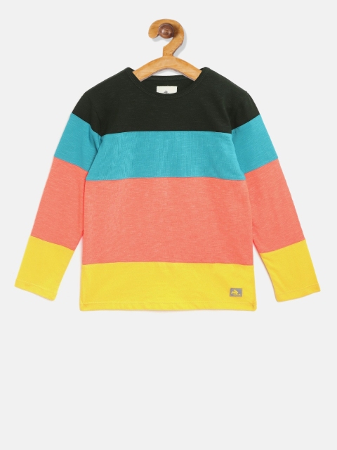 

Cherry Crumble Unisex Kids Multicoloured Colourblocked Round Neck T-shirt, Multi