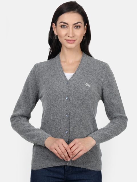 

Monte Carlo Women Grey Solid Cardigan