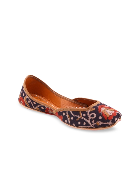 

HUE Women Black Printed Mojaris