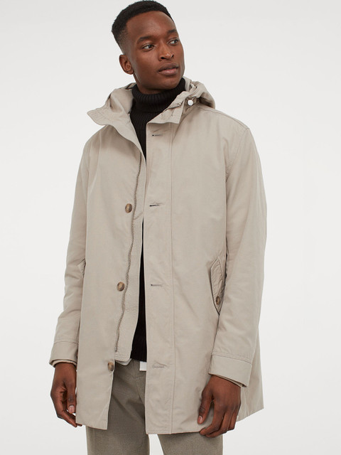 

H&M Men Beige Solid Parka