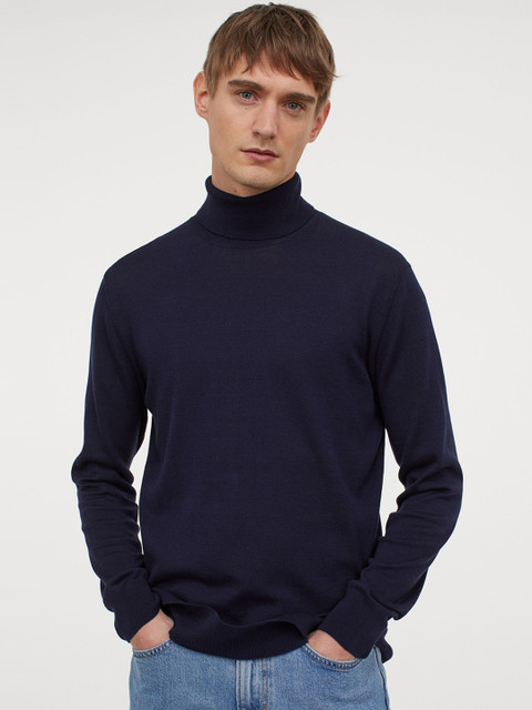 

H&M Men Blue Premium Cotton Jumper