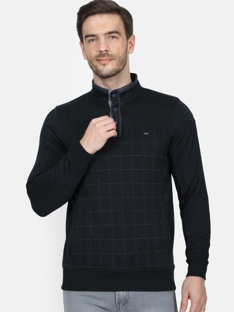 

Monte Carlo Men Black Checked Sweatshirt