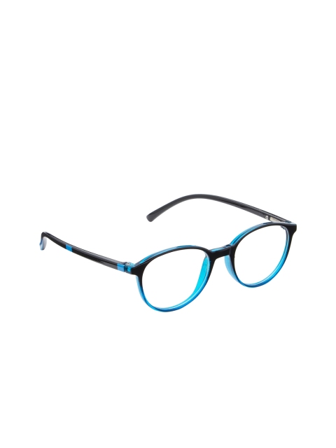 

VAST Unisex Blue Abstract Full Rim Round Frame 7715_BLK_BLUE_ROUND_ARC_CLEAR
