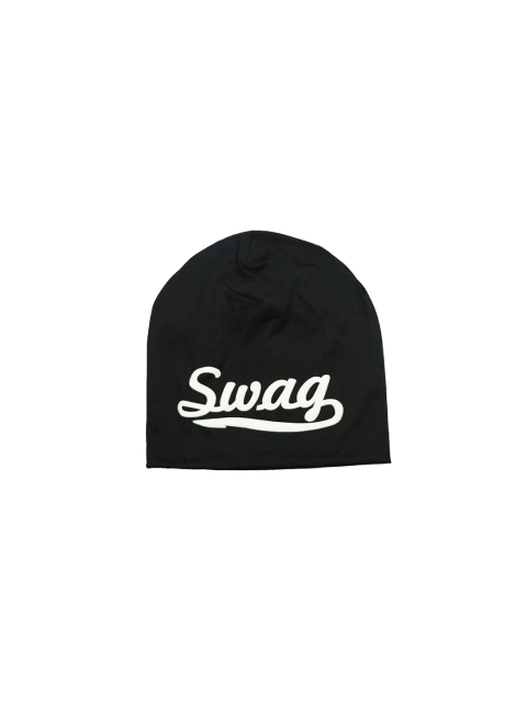 

iSWEVEN Unisex Black & White Printed Beanie