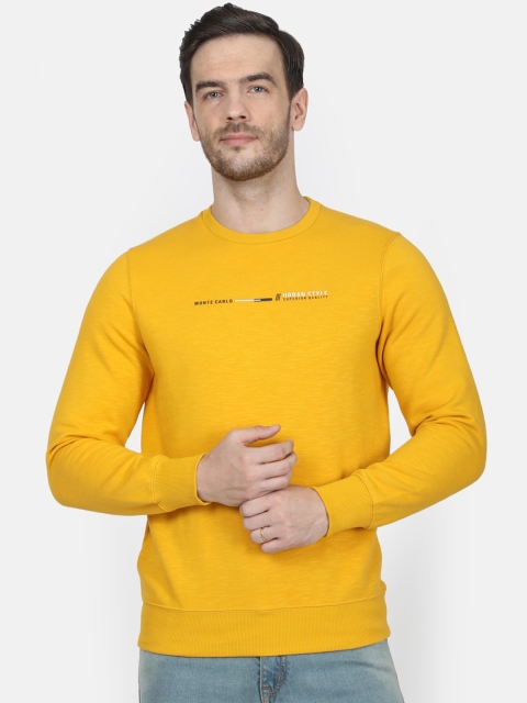 

Monte Carlo Men Yellow Solid Sweatshirt