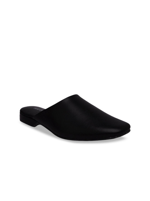 

Regal Men Black Leather Mules