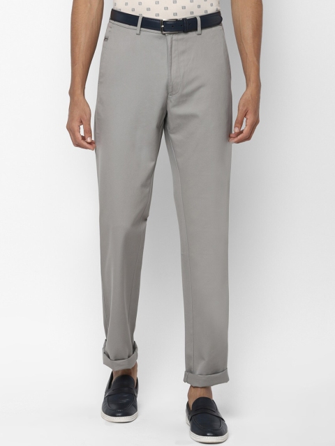 

Allen Solly Men Grey Regular Fit Solid Regular Trousers