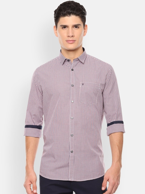 

Van Heusen Sport Men Red & Blue Slim Fit Checked Casual Shirt