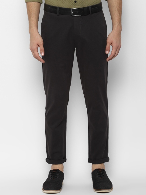 

Allen Solly Men Black Slim Fit Solid Regular Trousers