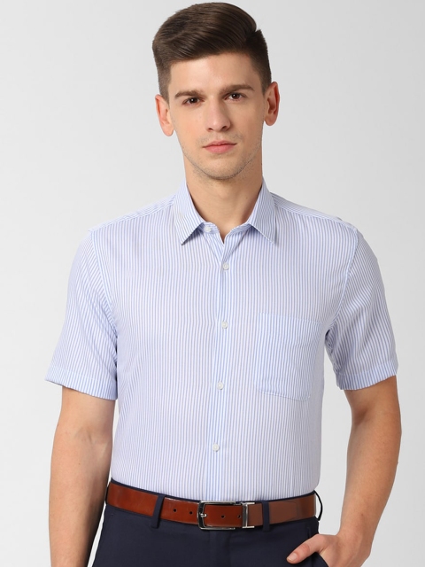 

Peter England Men Blue Regular Fit Striped Formal Shirt
