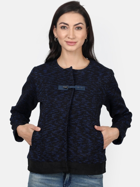 

Monte Carlo Women Navy Blue Self Design Sweatshirt