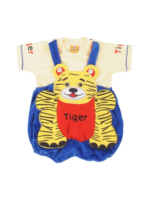 

Jaybee Infant Boys Blue & Yellow Appliqued Dungarees with T-shirt