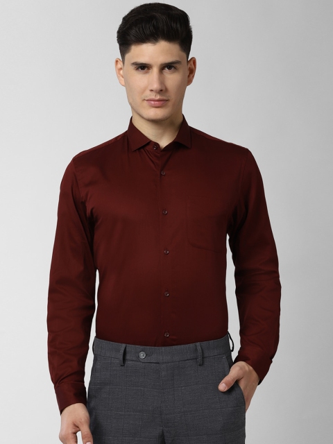 

Peter England Men Maroon Slim Fit Solid Formal Shirt