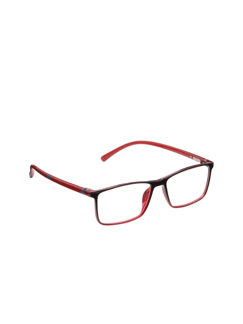 

VAST Unisex Black & Red Full Rim Rectangular Frame 7719_SHADED_BLK_RED_GREY_RECT_ARC_CLEAR