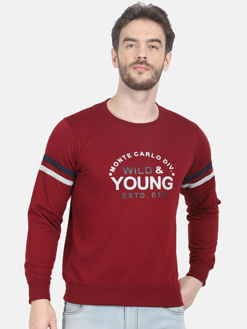 

Monte Carlo Men Maroon Printed Sweatshirt