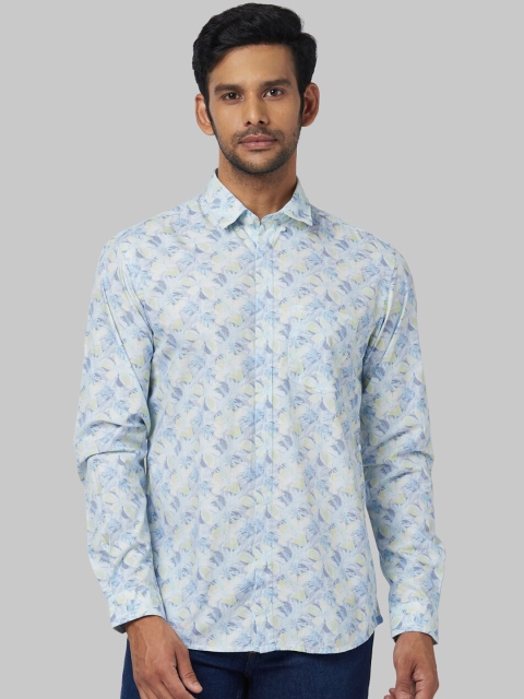 

Park Avenue Men Green & Yellow Regular Fit Printed Casual Shirt