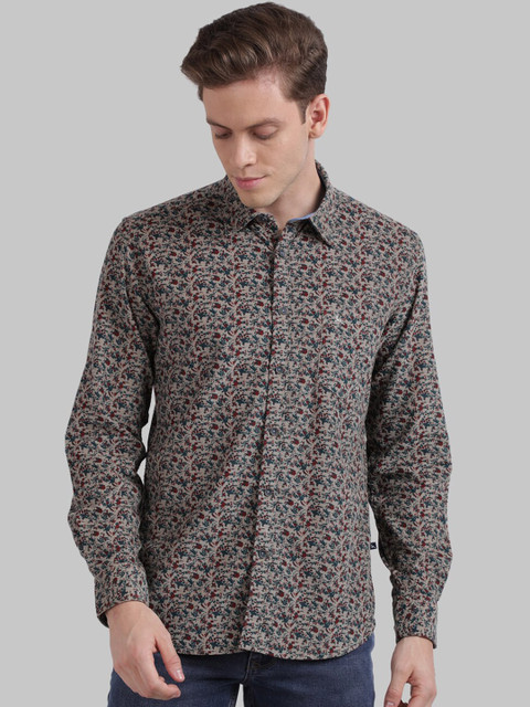 

Parx Men Brown & Red Regular Fit Printed Casual Shirt