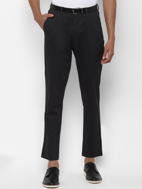 

Allen Solly Men Black Slim Fit Printed Regular Trousers