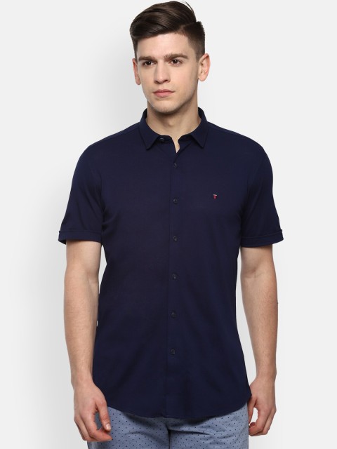 

Louis Philippe Sport Men Navy Blue Slim Fit Solid Casual Shirt