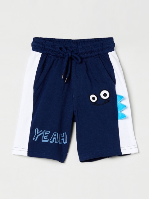 

max Boys Blue Colourblocked Regular Fit Regular Shorts