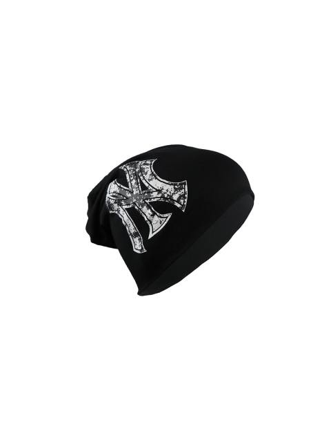 

iSWEVEN Unisex Black & White Printed Beanie