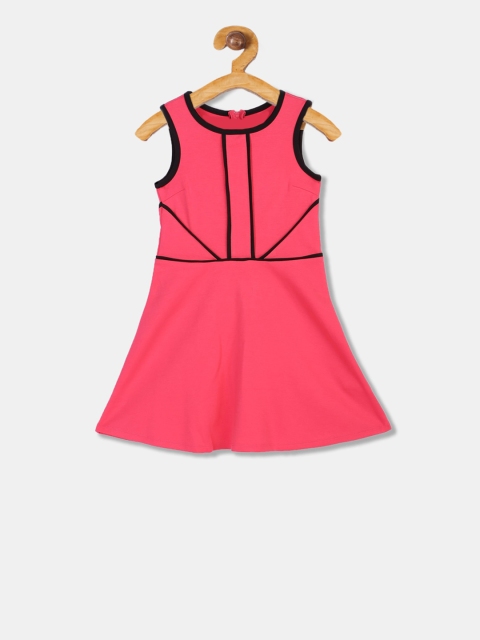 

The Childrens Place Girls Pink Solid A-Line Dress