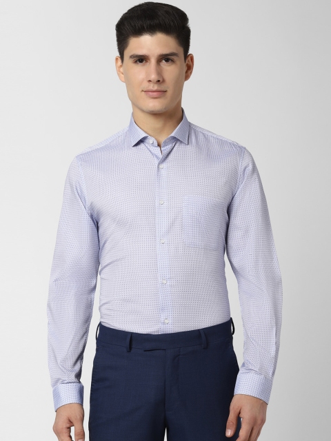 

Peter England Men Blue Regular Fit Printed Formal Shirt
