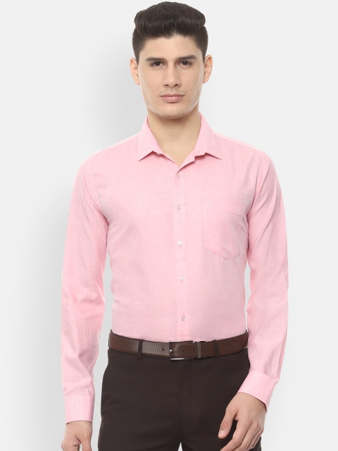 

Van Heusen Men Pink Slim Fit Solid Formal Shirt