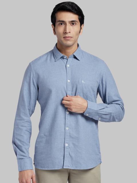 

Parx Men Blue Regular Fit Solid Casual Shirt