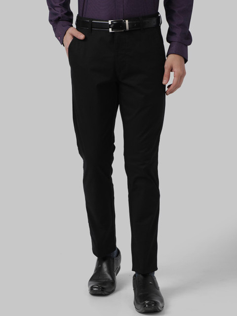 

Park Avenue Men Black Regular Fit Solid Formal Trousers