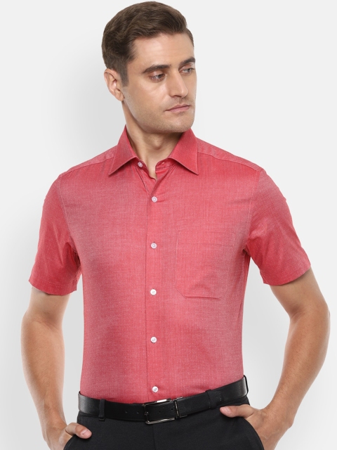 

Louis Philippe Men Red Regular Fit Self Design Formal Shirt