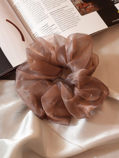 

Bellofox Women Brown Solid Large Organza Scrunchie