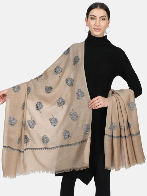 

Monte Carlo Women Beige & White Printed Shawl