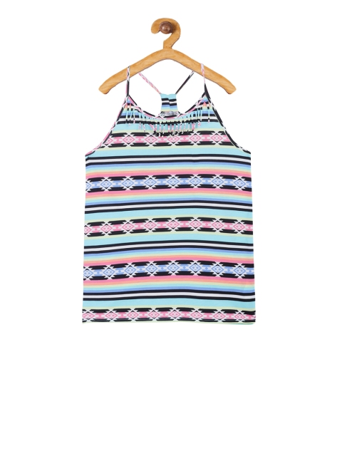 

The Childrens Place Girls Multicoloured Striped Fitted Top, Multi