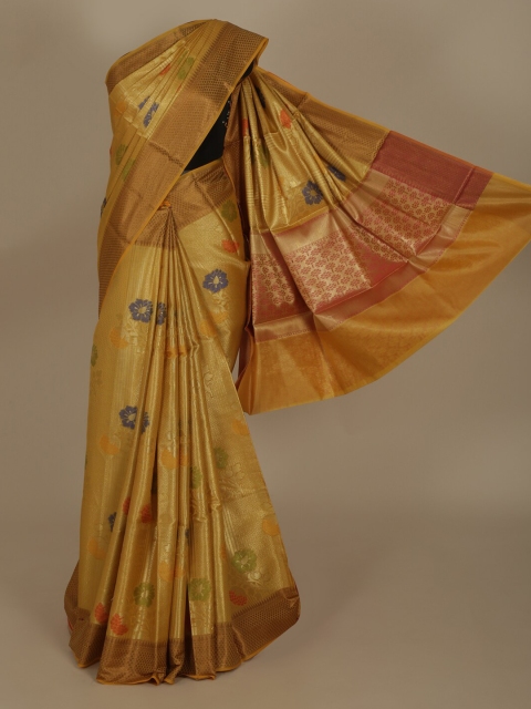 

Pothys Gold-Toned Woven Design Jute Silk Saree