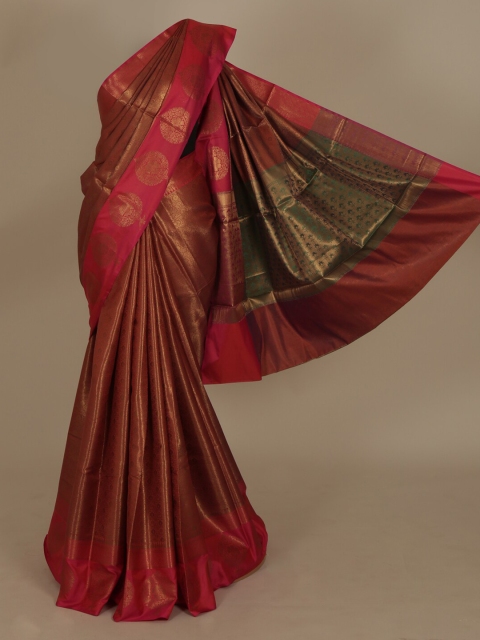 

Pothys Brown Woven Design Jute Silk Saree